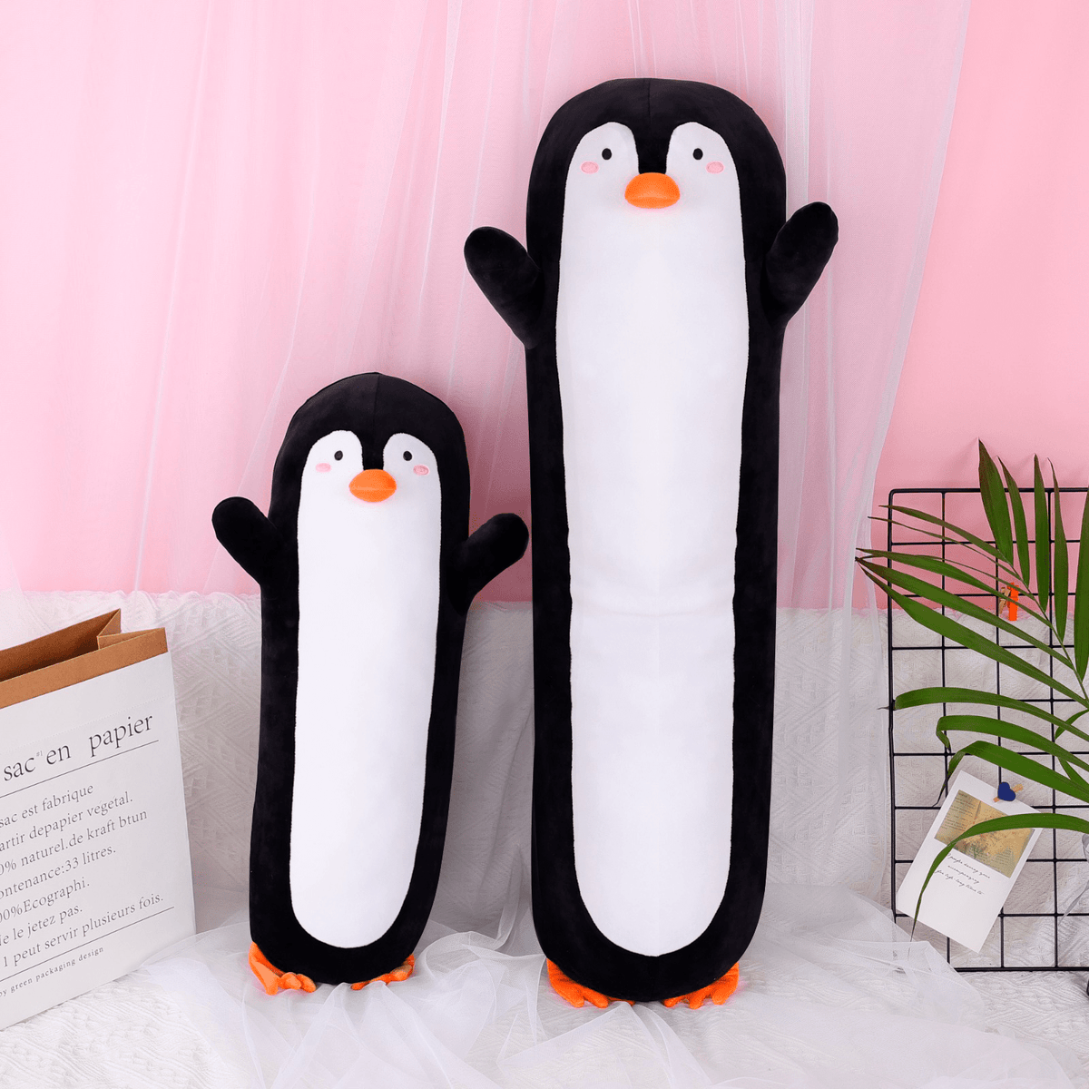 Penguin store plush pillow